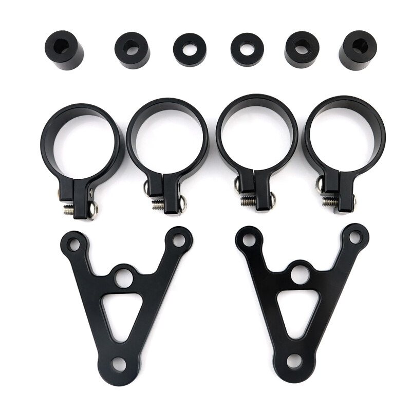 Fit For 53mm Motorcycle Front Fork Tubes LED Headlight Front Fork Holder Brack