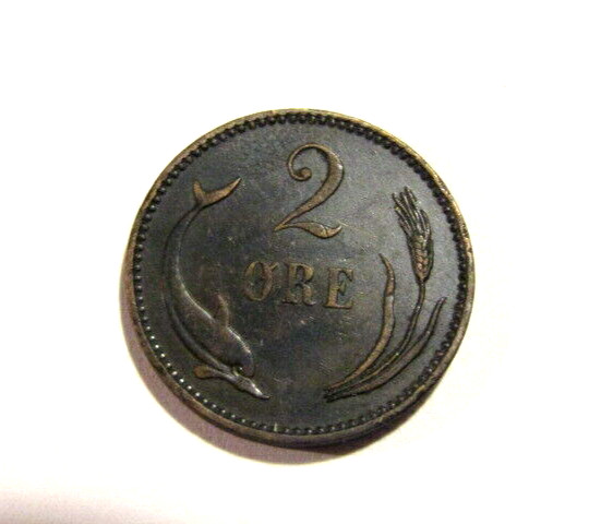 Denmark 1906 2 Ore Coin