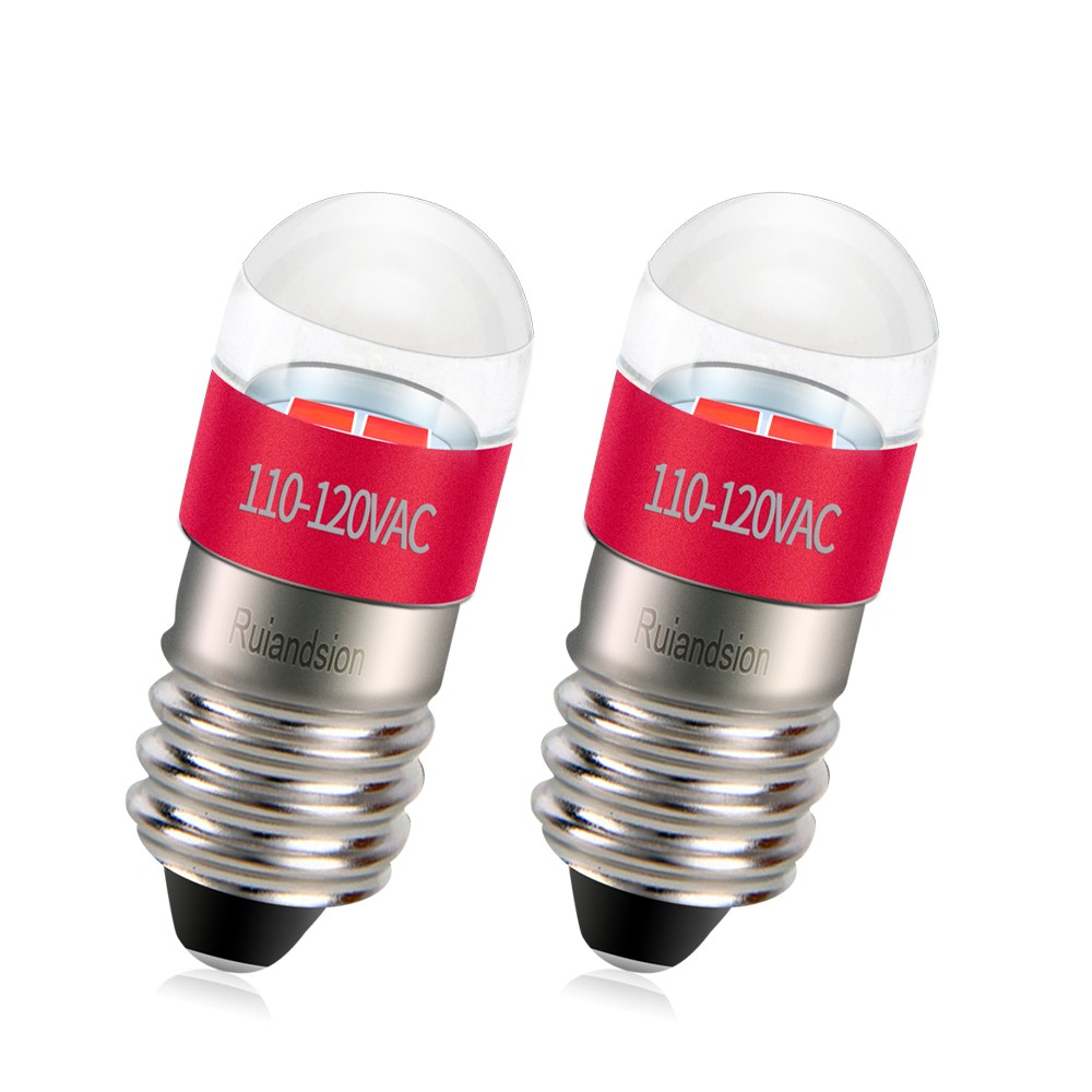 Red E10 110VAC LED Outdoor String Lamp Replacement Garden Lanterns Light Bulb