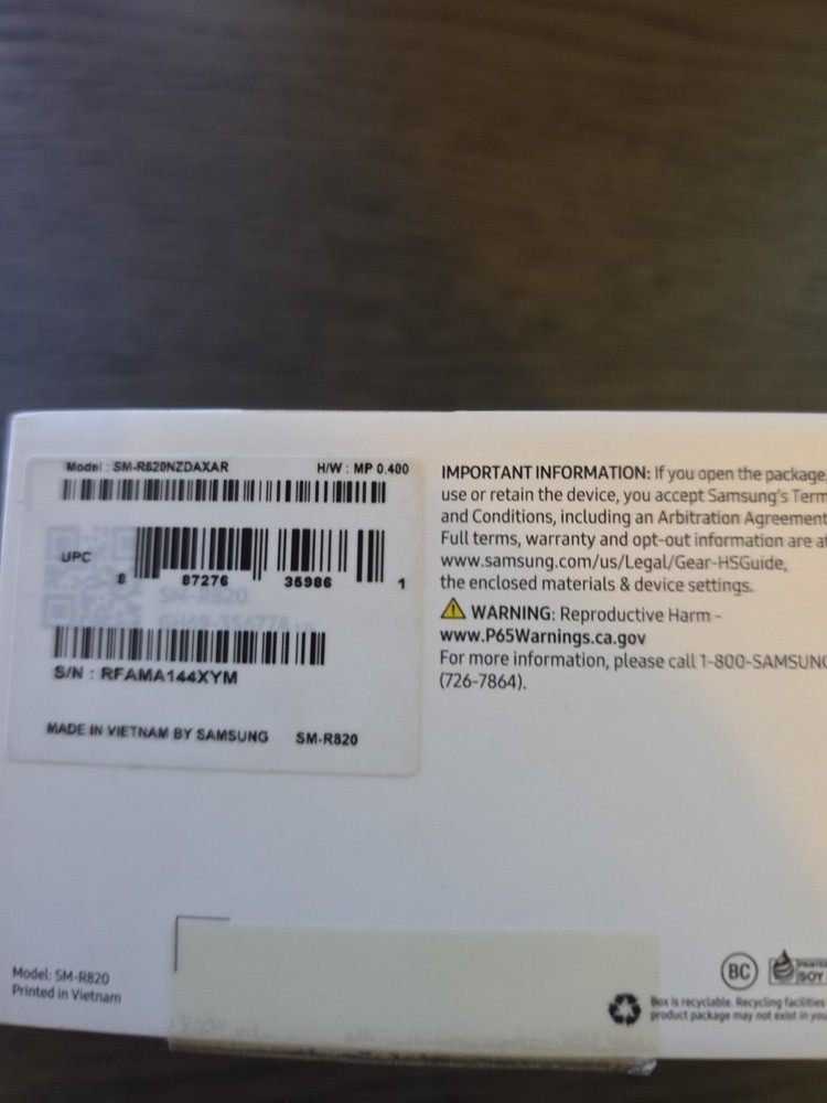 Active2 Samsung Galaxy Watch Box Only