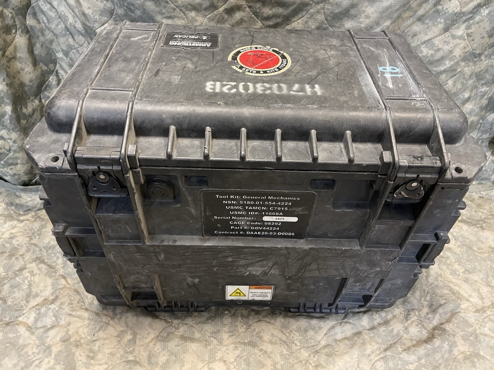 ARMSTRONG MILITARY TOOL KIT SET GENERAL MECHANIC USMC GMTK with Top Tray