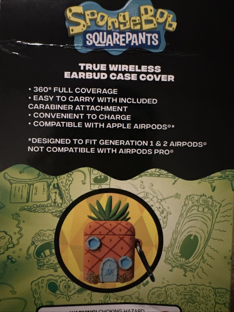 Square Sponge AirPod Protective Cover Case Pine Apple Bob