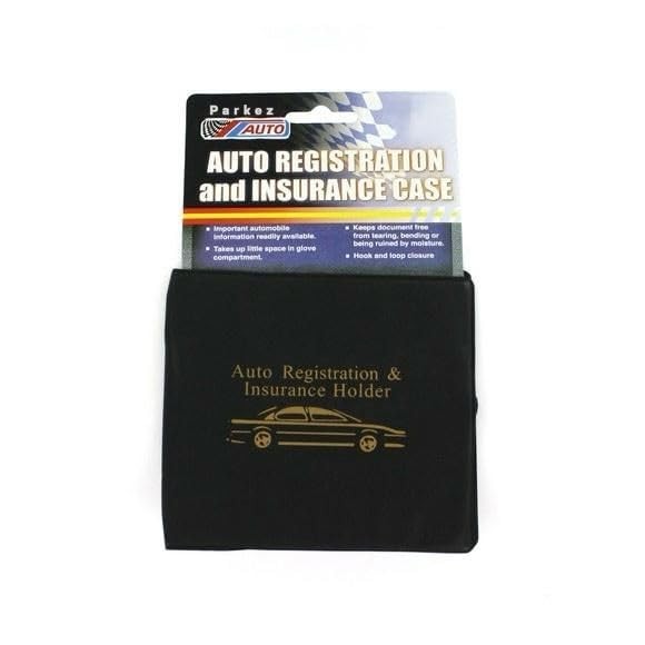 ESSENTIAL Car Auto Insurance Registration BLACK Document Wallet Holders 2 Pac...