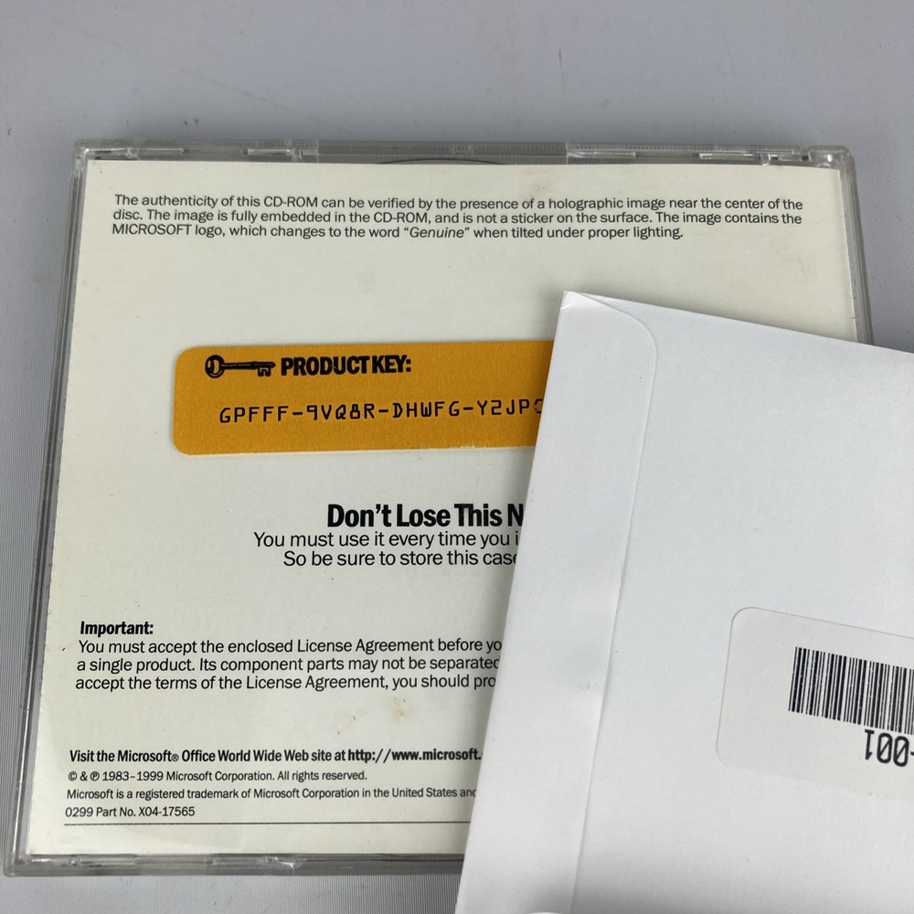 Microsoft Office - 2000 (CD) Professional With Product Key 2 CD Set