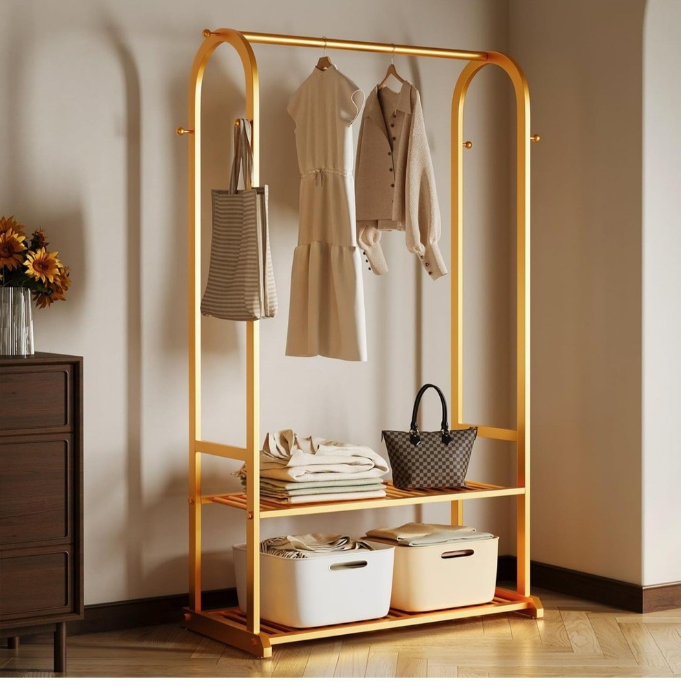 Clothing Rack Gold