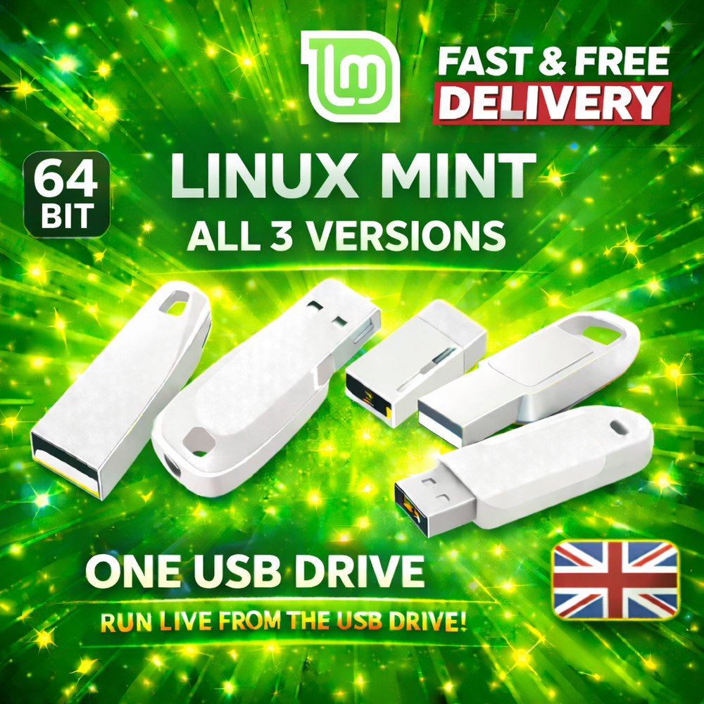 All Linux Mint OS in USB Drive Live RUN OR INSTALL Bootable USB Drive Linux Mint
