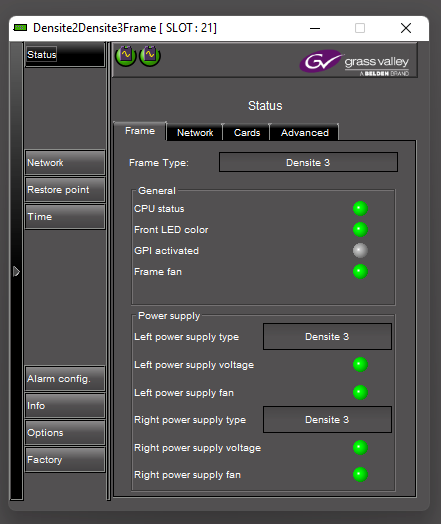 Miranda GV Densite3 Frame with (20) EAP-3901 Embedded Audio Processors
