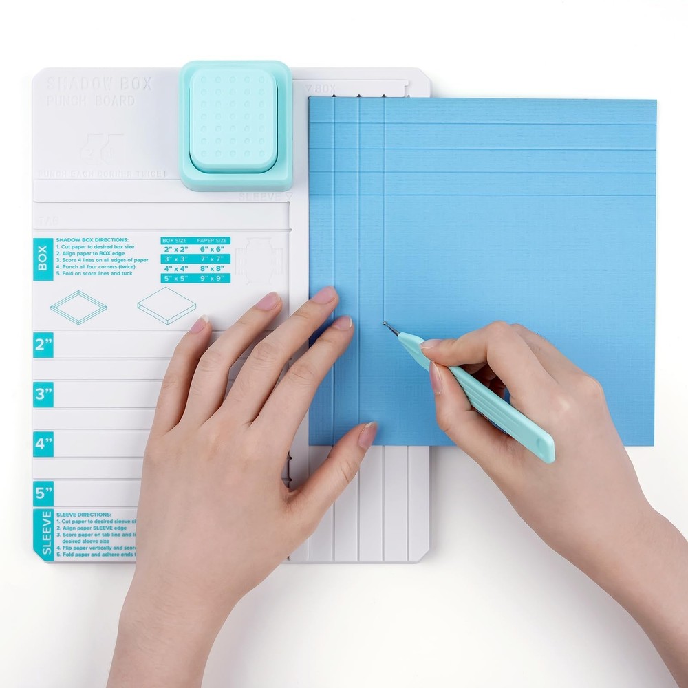 Shadow Box Punch Board for DIY Making 2"，3", 4", 5" Shadow Boxes and Slee