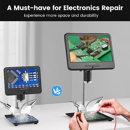 AD210 10.1 Inch LCD Digital Microscope for Adults, Soldering Microscope for