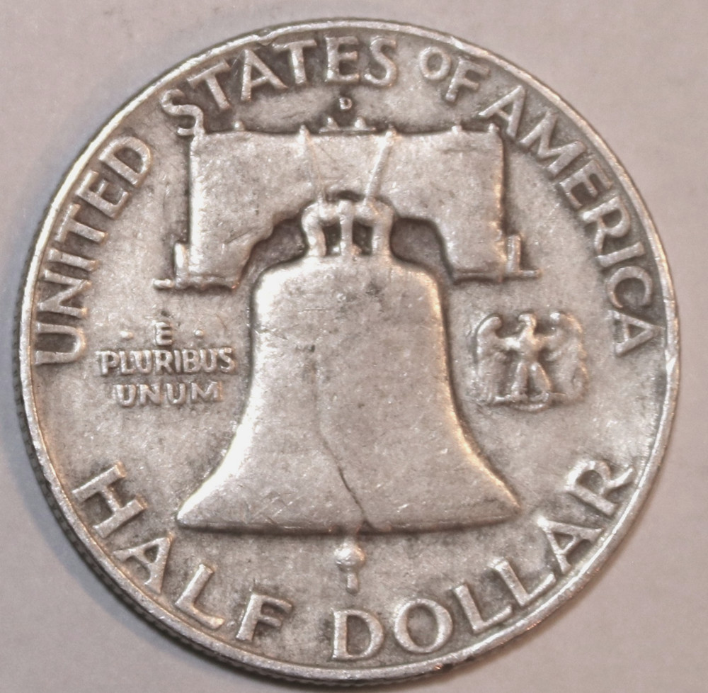 1958-D Franklin Half Dollar - Very Fine - #1038EB