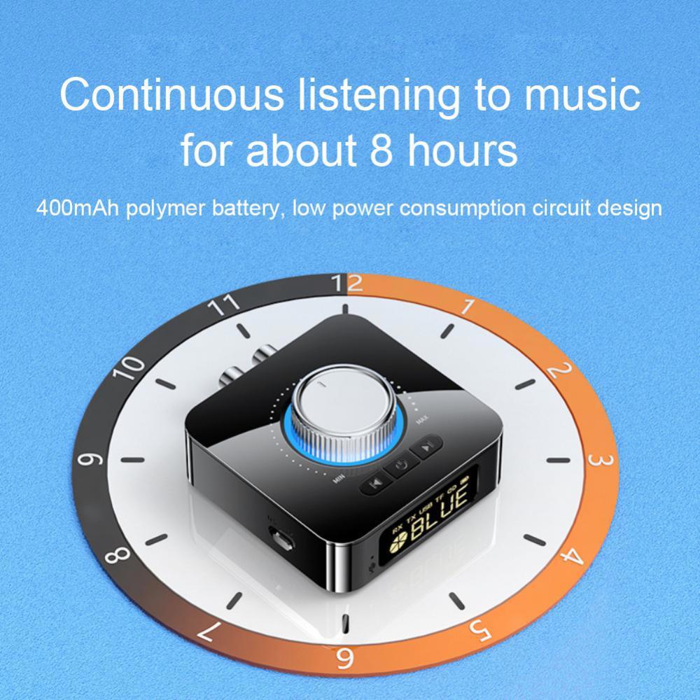 Digital LED Bluetooth 5.0 Receiver Transmitter HiFi Stereo AUX RCA Audio Adapter