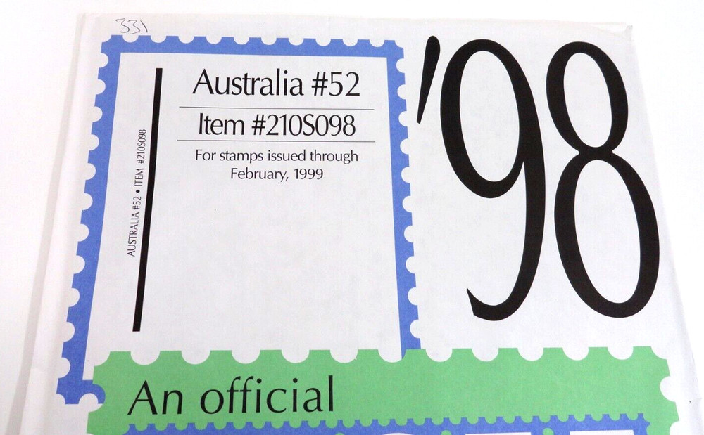 Scott 1998 Australia Stamp Album Supplement #52 210S098 NOS