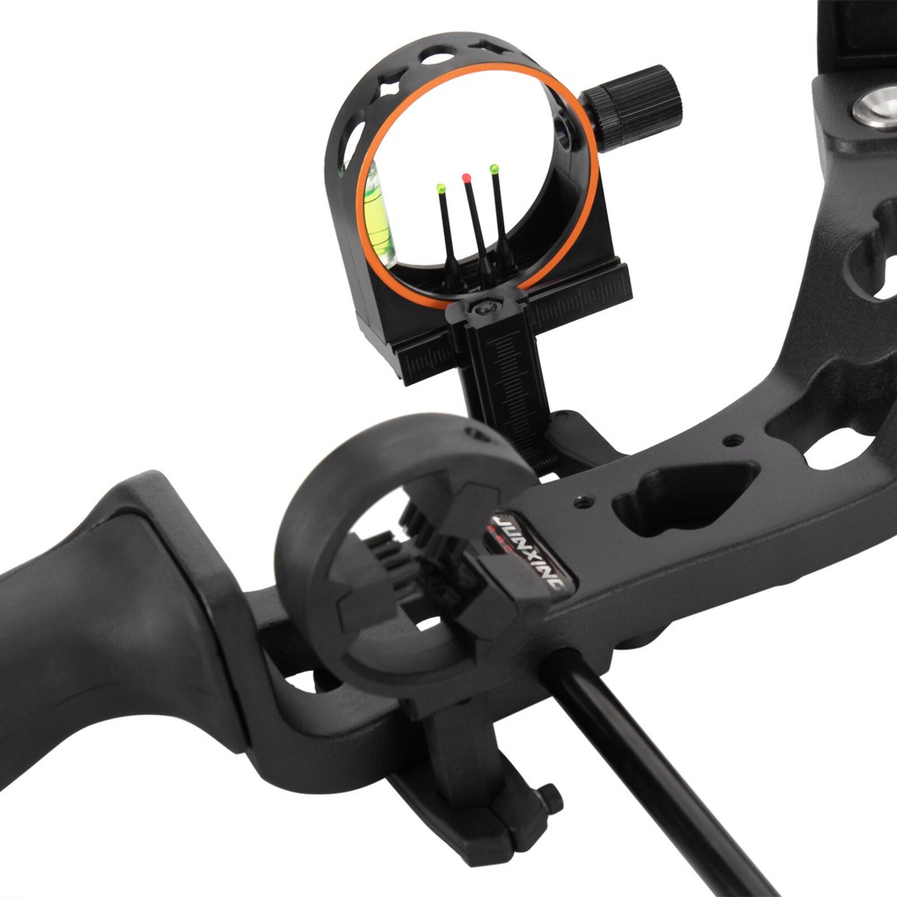Black Right-Hand Compound Bow Kit for Beginners - Adjtable 30-55 lbs US~