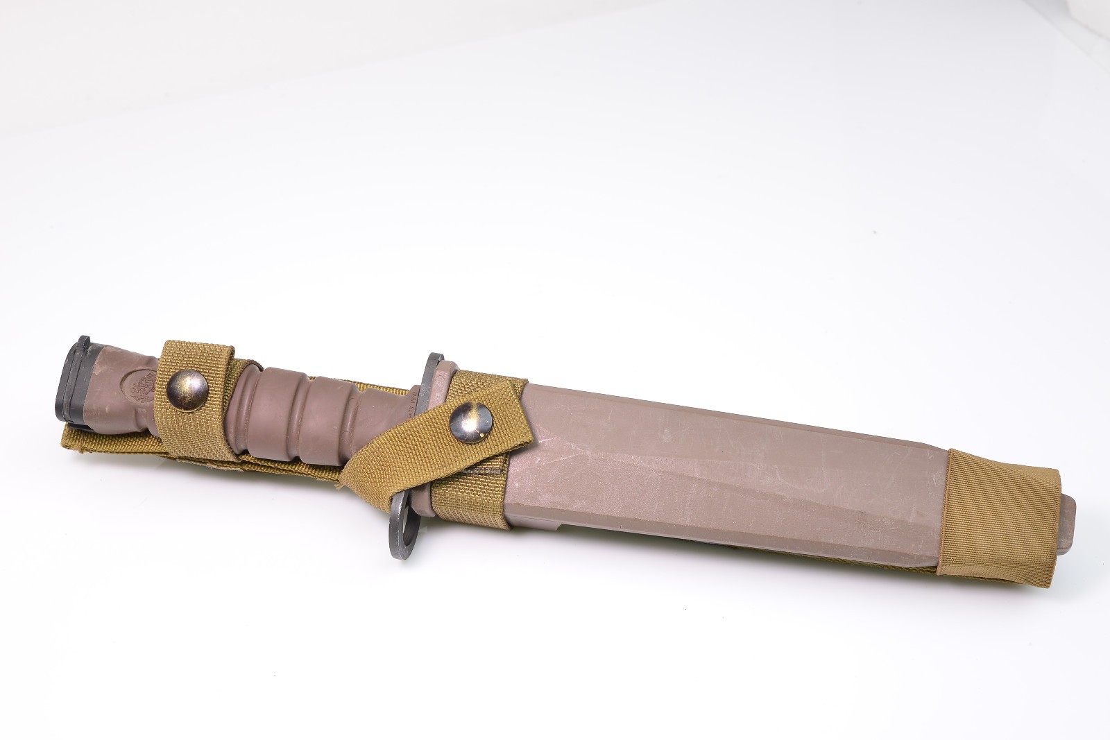 Vintage OKC 3S Survival Camping Hunting Knife Genuine + Scabbard Ontario Co USA