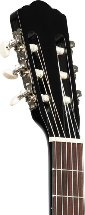 4/4 classical guitar with linden top, black