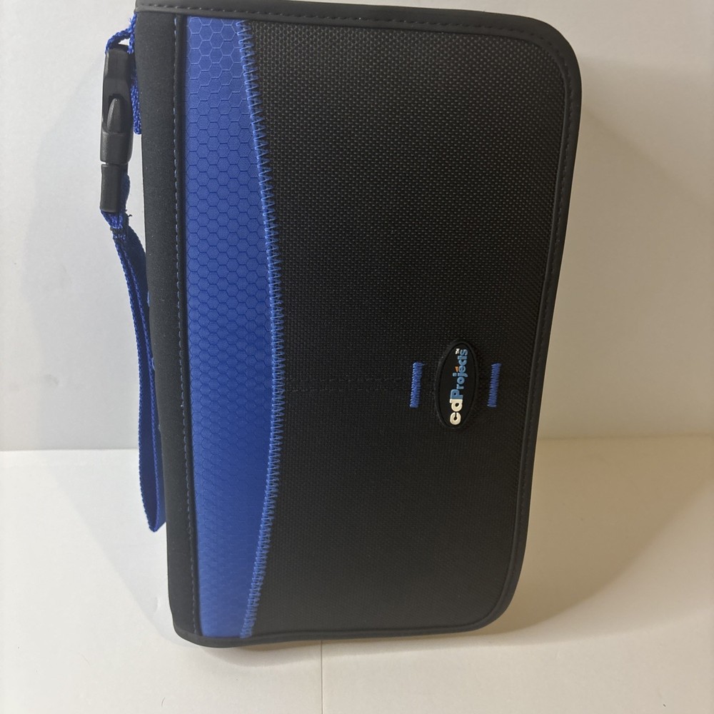 Case Logic Cd Book 64 Disc Holder Blue Black Nice Condition