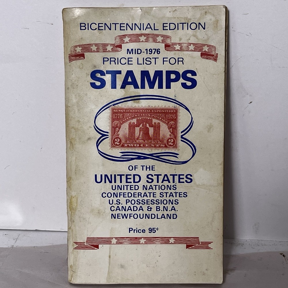 Vintage Mid 1976 Price List For Stamps Of The United States Collectors Book