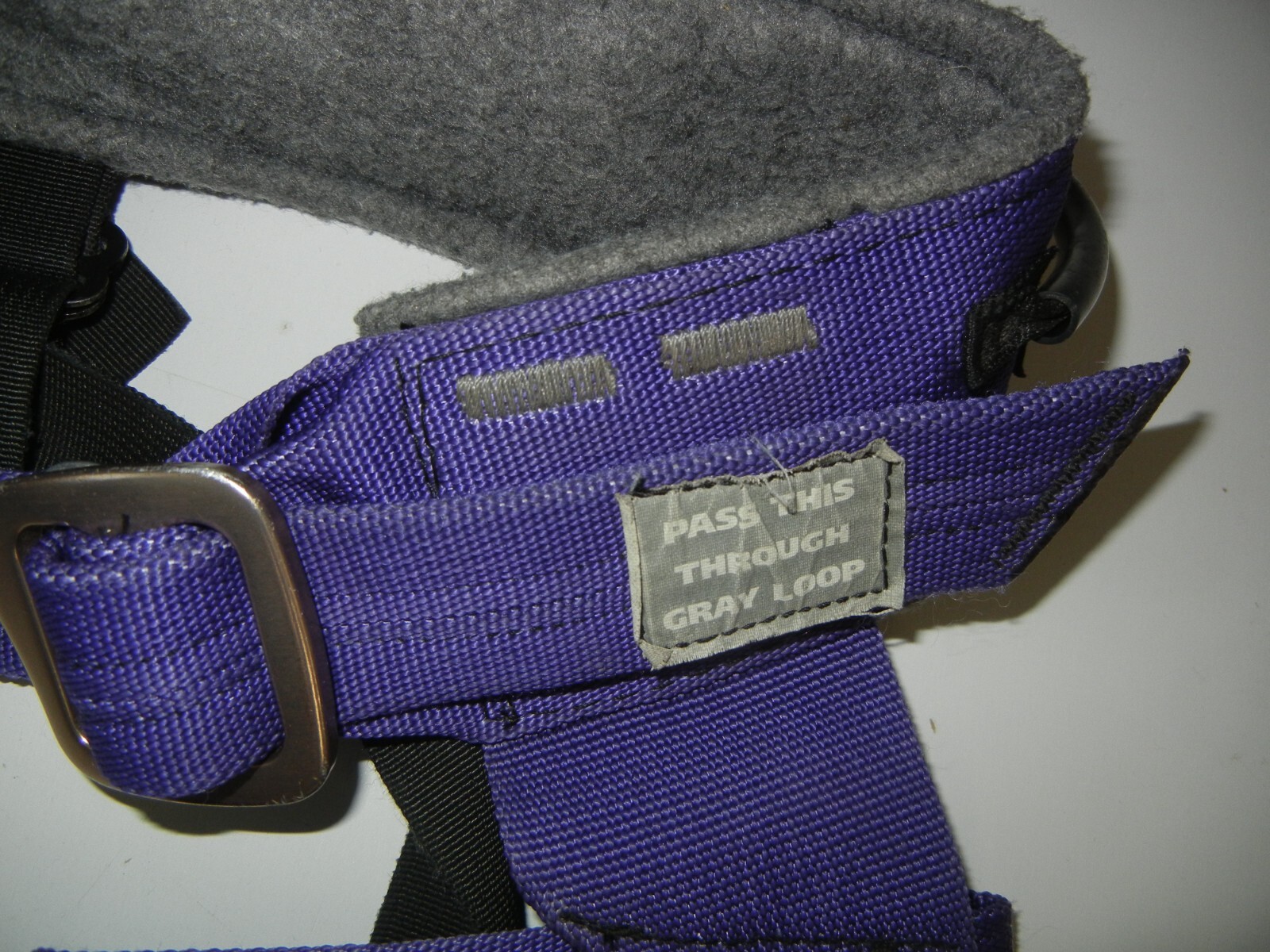 MADE IN USA Purple SIT CLIMBING HARNESS MODEL #24886 Rock Wall Gym Sz MEDIUM