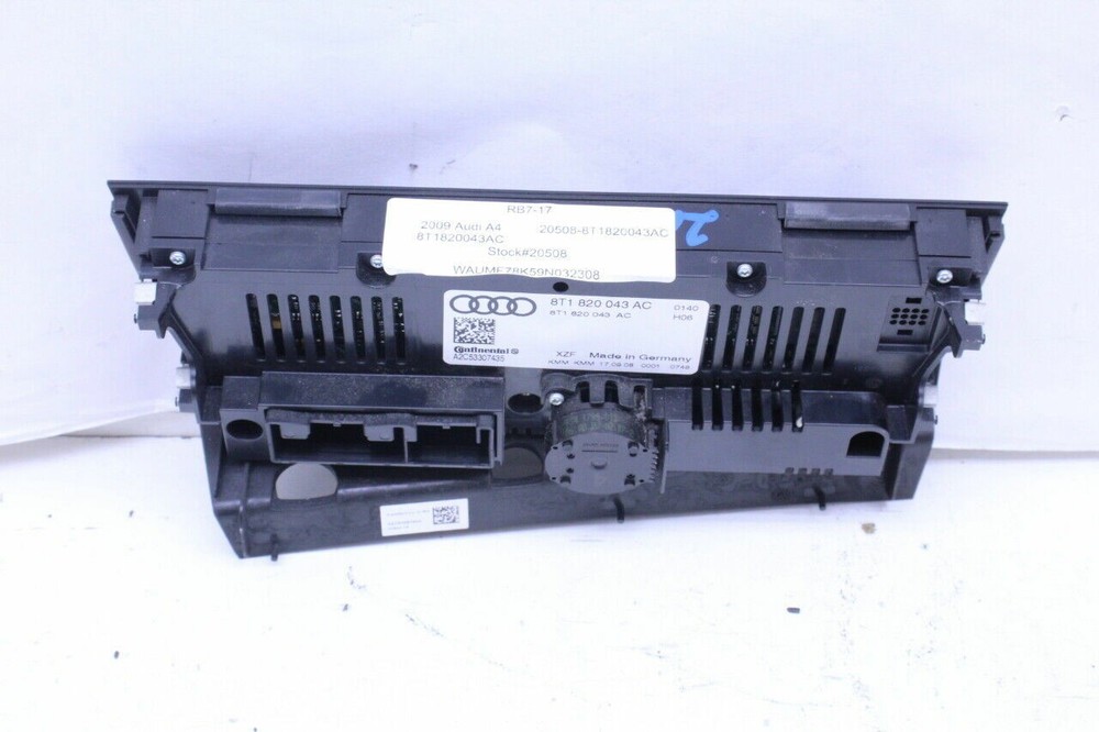 2009-2010 Audi A4 A5 S4 S5 Climate Temperature Control Panel OEM