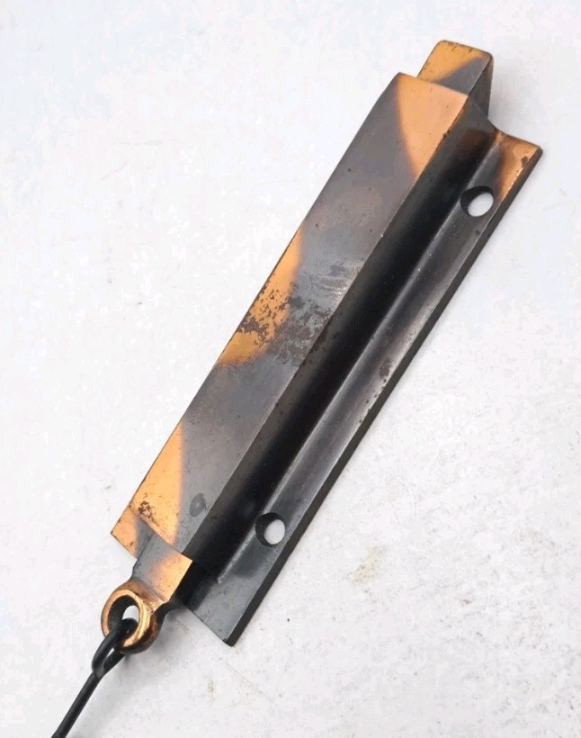 Antique Spring Loaded Latch Chain Pull Japanned Surface Mount Door Hardware