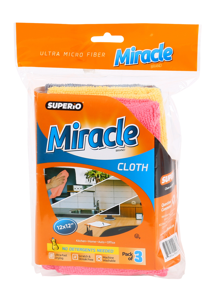 Superio Microfiber Cleaning Cloth 16''Multi-Purpose Towel (24)