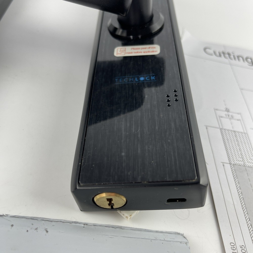 TECHLOCK X8 BLACK - Biometric/Combination/Key Lock w/ Lever