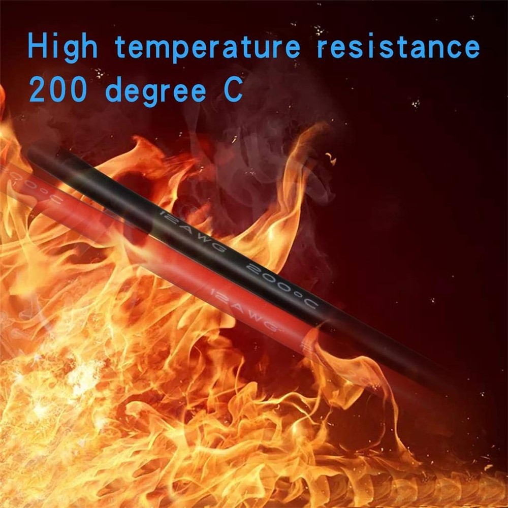 BNTECHGO 12 silicone wire red 5ft and black 5ft,