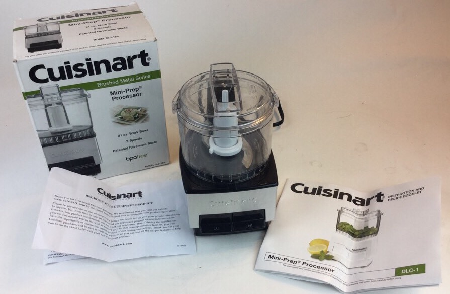 Cuisinart Black Chrome Mini Prep Chopper Grinder Food Processor DLC-1SS