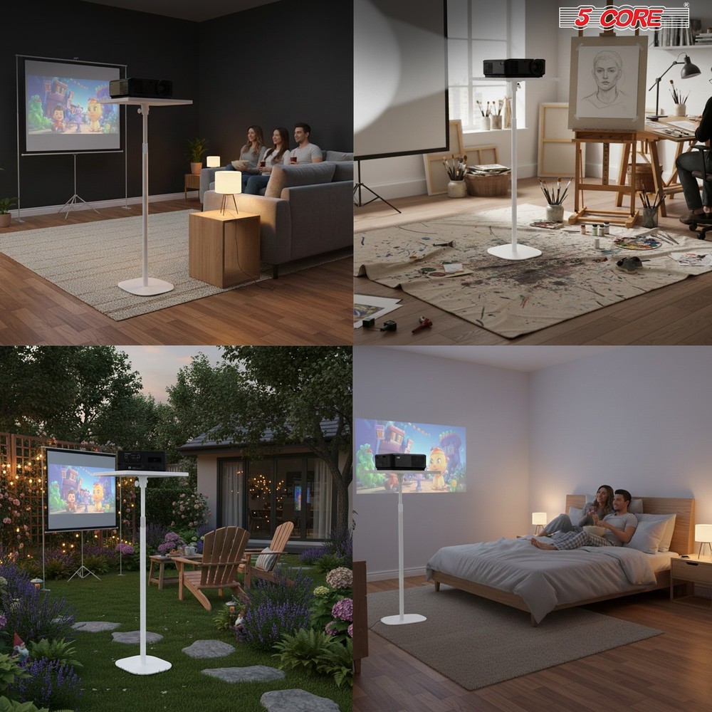 5 Core Projector Stand Floor Adjustable Heavy Base Universal Projectors Support