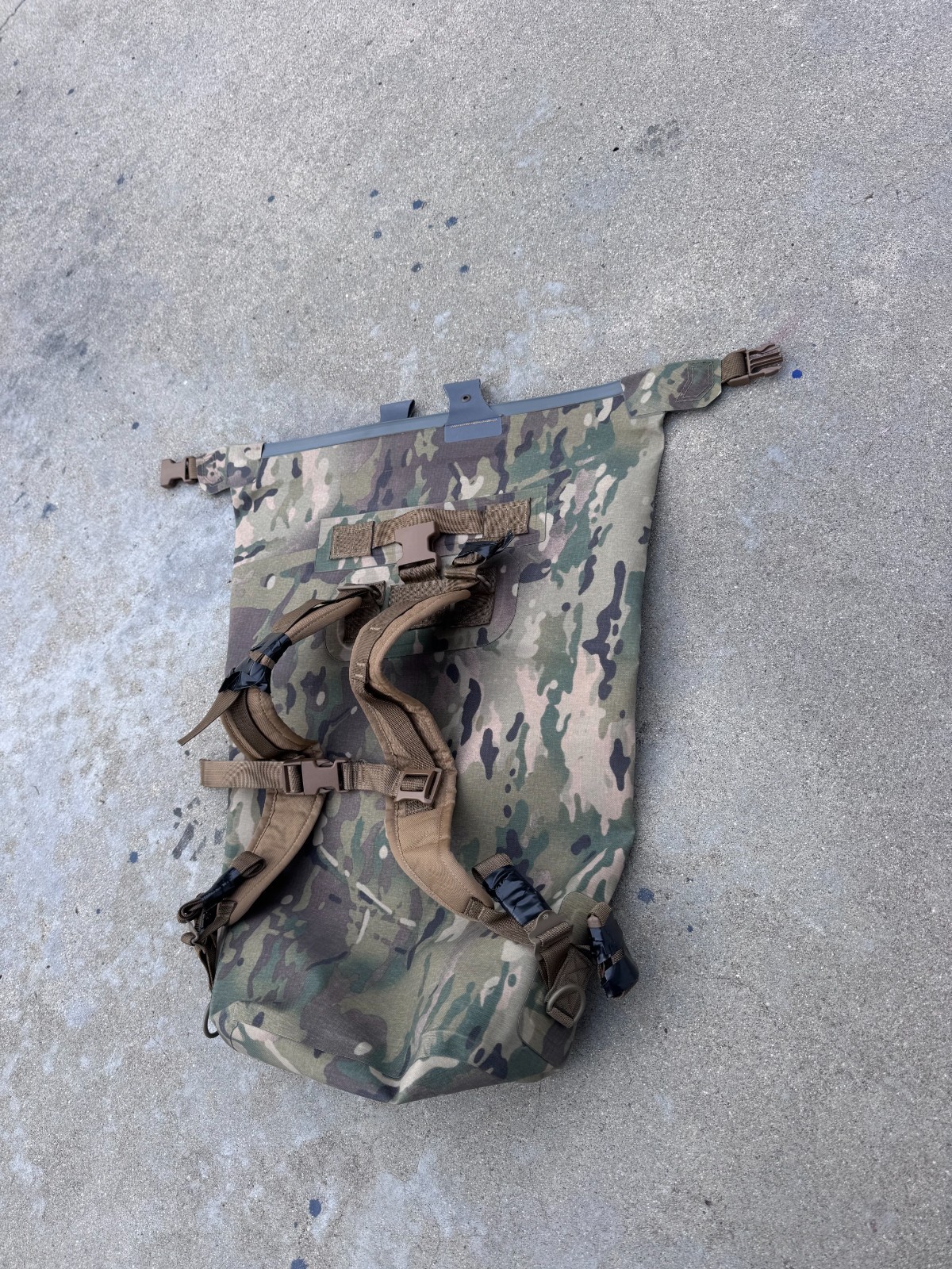 Watershed Multicam Waterproof 12100 Ruck Dry Bag w/ Back Straps