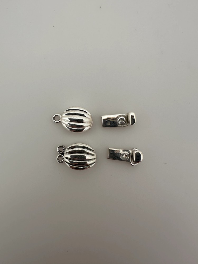 925 Sterling Silver Ladybug Box Clasp One & Two Loop (19 × 10 mm) - 1 Set