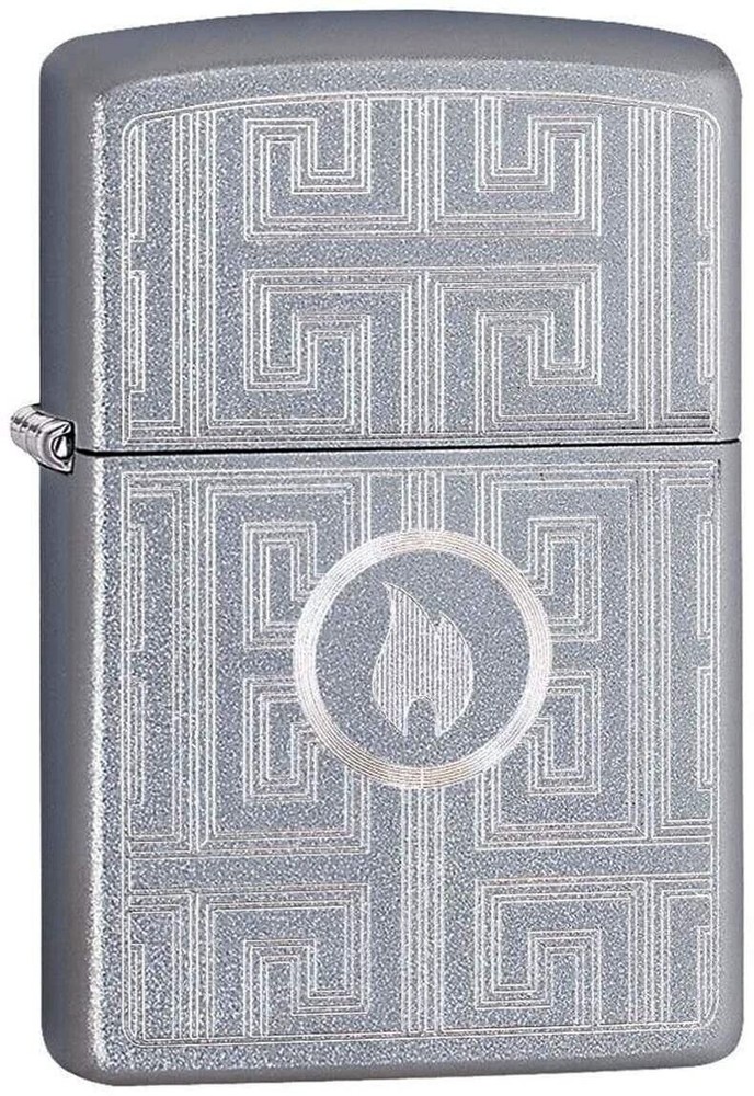 Zippo Labyrinth Design Satin Chrome 29857