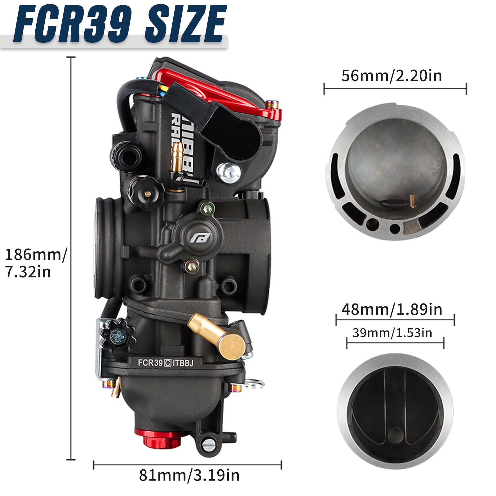 NIBBI FCR 39mm Pre-Jetted Carburetor For Yamaha YFZ450 YFZ 450 ATV UTV 2004-2009