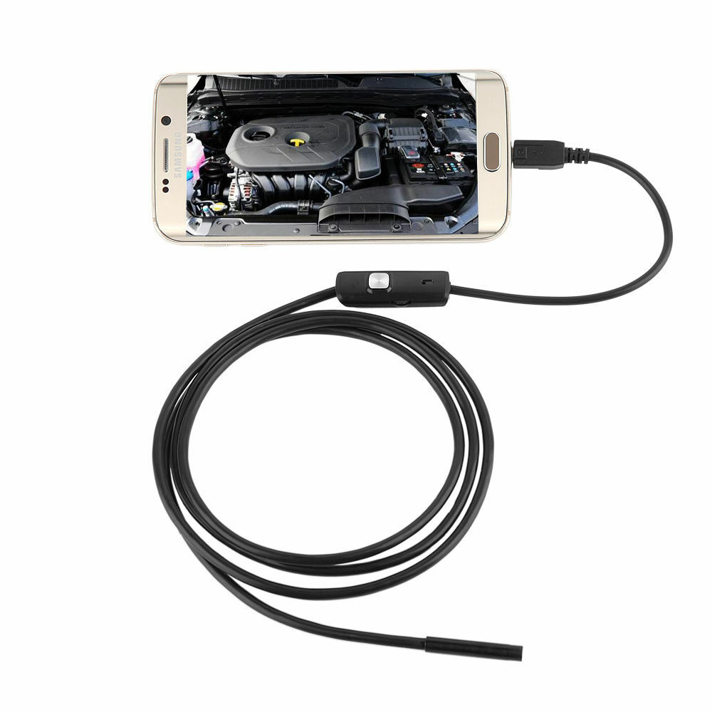 7mm Endoscope Camera Flexible IP67 Waterproof Micro USB Inspection Borescope Cam