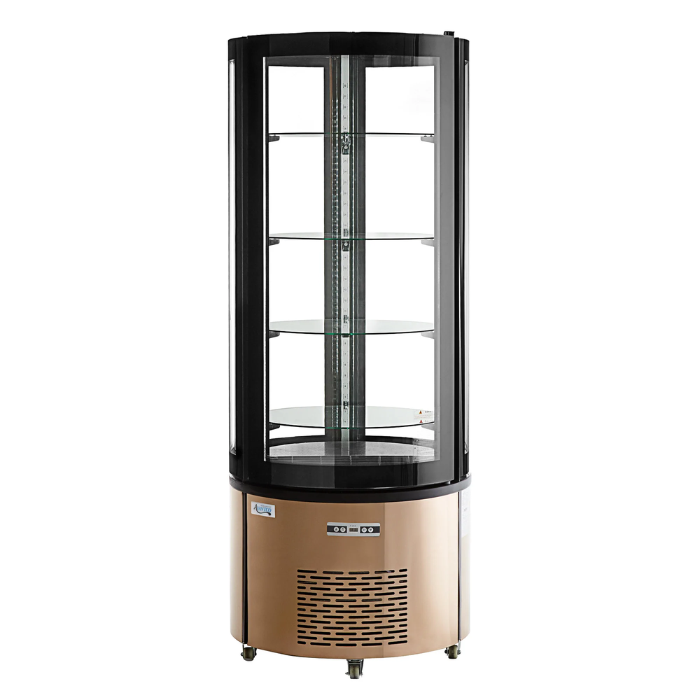 Copper Circular Glass Refrigerated Display Case