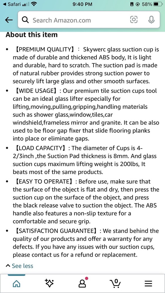 Glass Window Grips