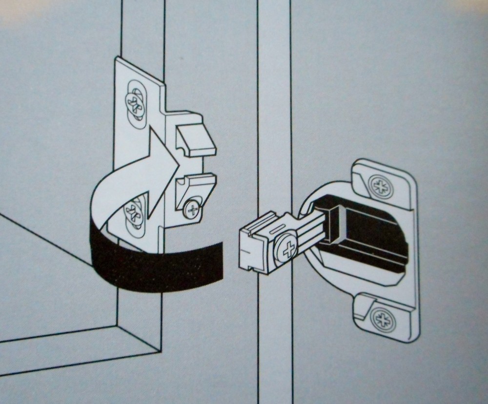 BLUM COMPACT 33 HINGE MOUNTING PLATE - 3/4 " OVERLAY - WITH HARDWARE