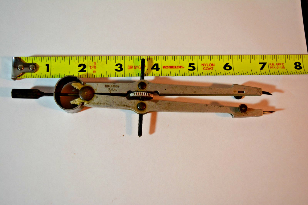 Bruning Germany Drafting Compass. Vintage.