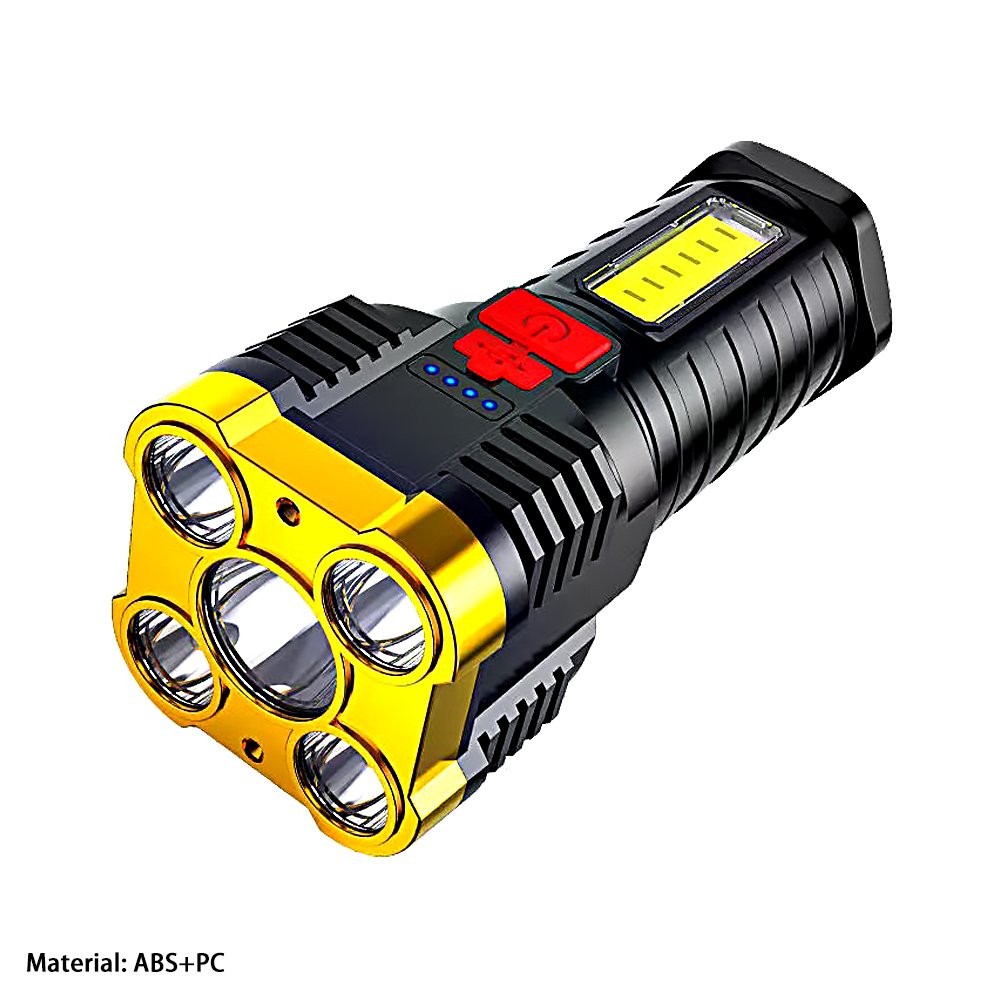Five-nuclear Explosion Led Flashlight Strong Light Rechargeable Super Bright TL