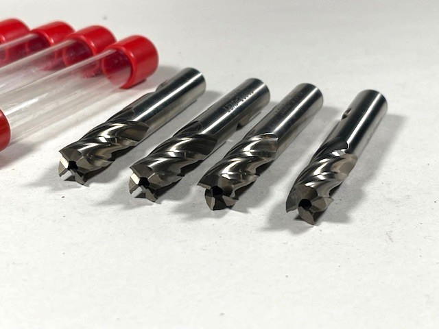 3/8" 4 flute end mill cobalt, USA 4pc set