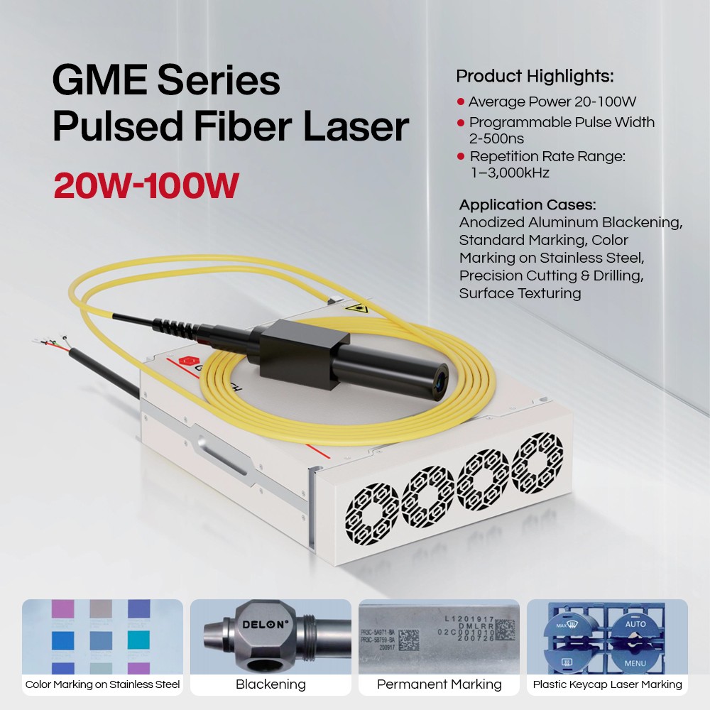 Gztech MOPA Pulse Laser Source 200W 1.5MJ For Laser Cut Cleaning Marking Machine