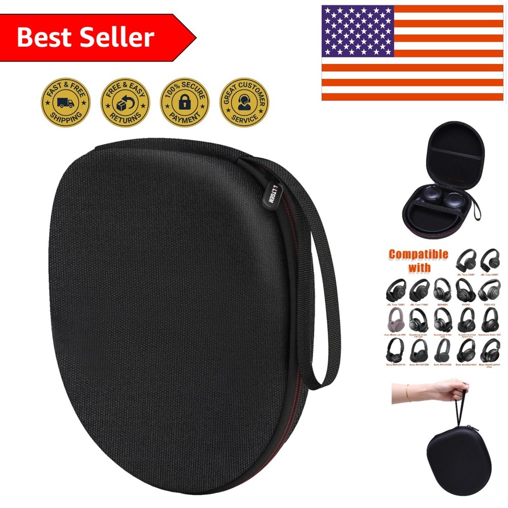 Hard Shell Headphone Case Compatible with JBL/Sony/Soundcore in Elegant Black