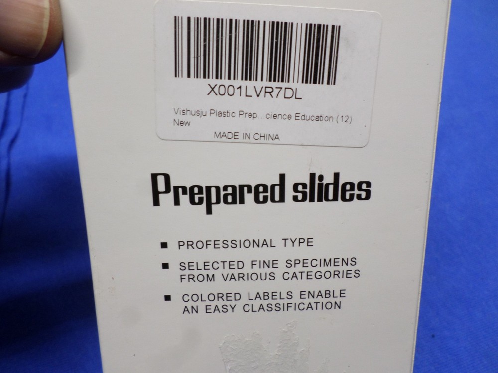 Prepared Microscope Slides 12-Pack Variety, Plastic