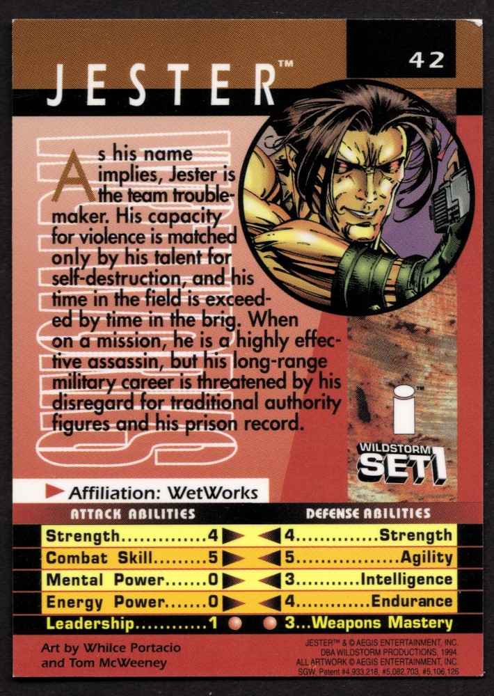 1994 WildStorm Set I #42 Jester