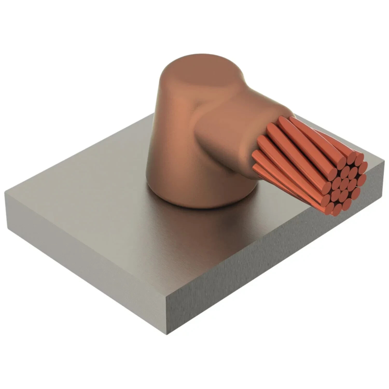 Erico Cadweld HSC2Q Graphite Mold 4/0 Concentric to Steel Pipe Flat Surface 115