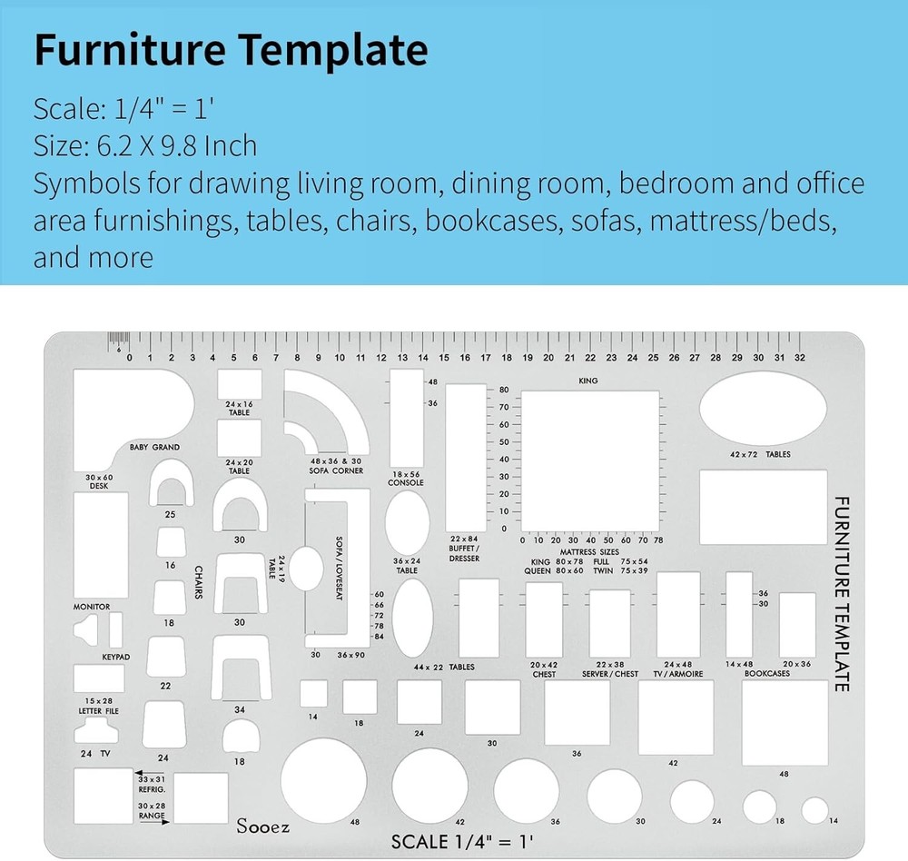Architectural Templates, House Plan Template, Interior Design Template
