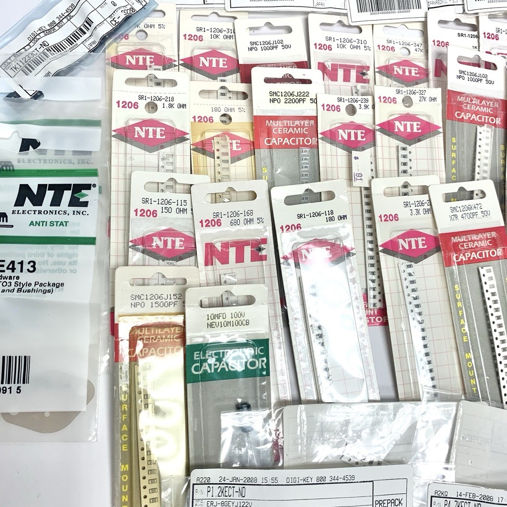 Large Variety Resistors Capacitors & Misc *70+ Items*