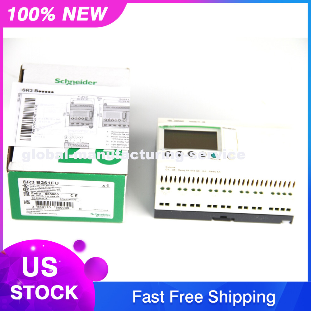 NEW Schneider SR3B261FU Relay Electric Extendable Modular PLC