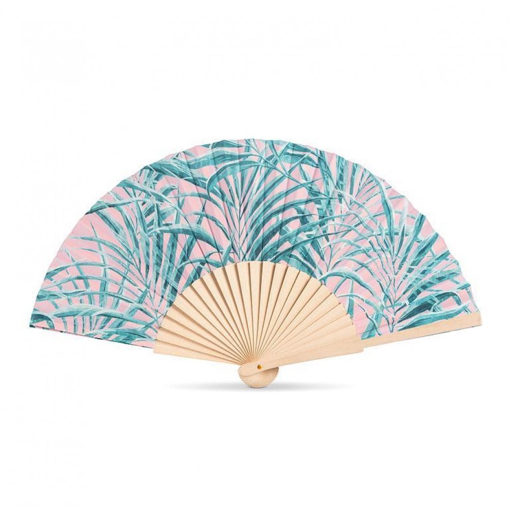 Palm Fronds Print Hand Fan