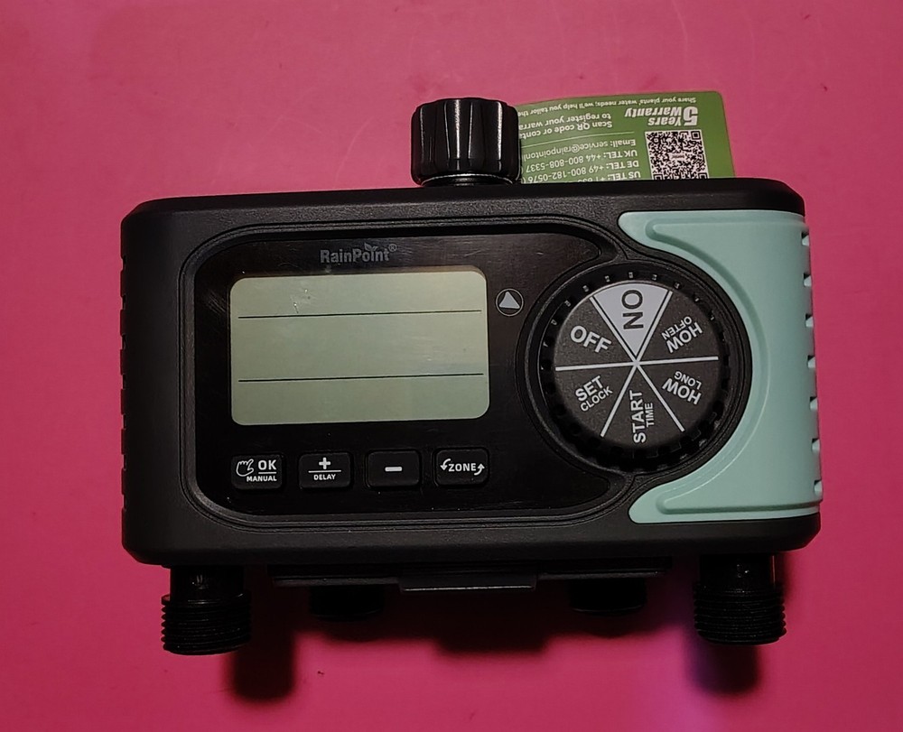 RAINPOINT Sprinkler Timer, 4 Outlets Hose Timers, 4 Zone Water Timer